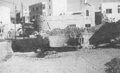 modern excavation of the Crusader church in el-Bireh